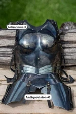 Medieval Dark Female Armor Breastplate Steel Curiass Armorur Cosplay Costume