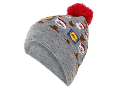 Bonnet Lidl Noel Ponpon Gris