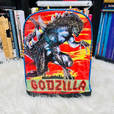 VINTAGE GODZILLA TOHO BACKPACK 1998 BLUE | eBay