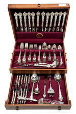 Masterpiece INTERNATIONAL Sterling Silver Flatware Set 105pcs SVC FOR 12 w 9 Svg