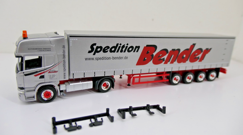 Herpa 1:87 - Scania R`13 TL mit 4-achs GaPl-Auflieger "Spedition Bender" - J2M - Bild 2 von 8
