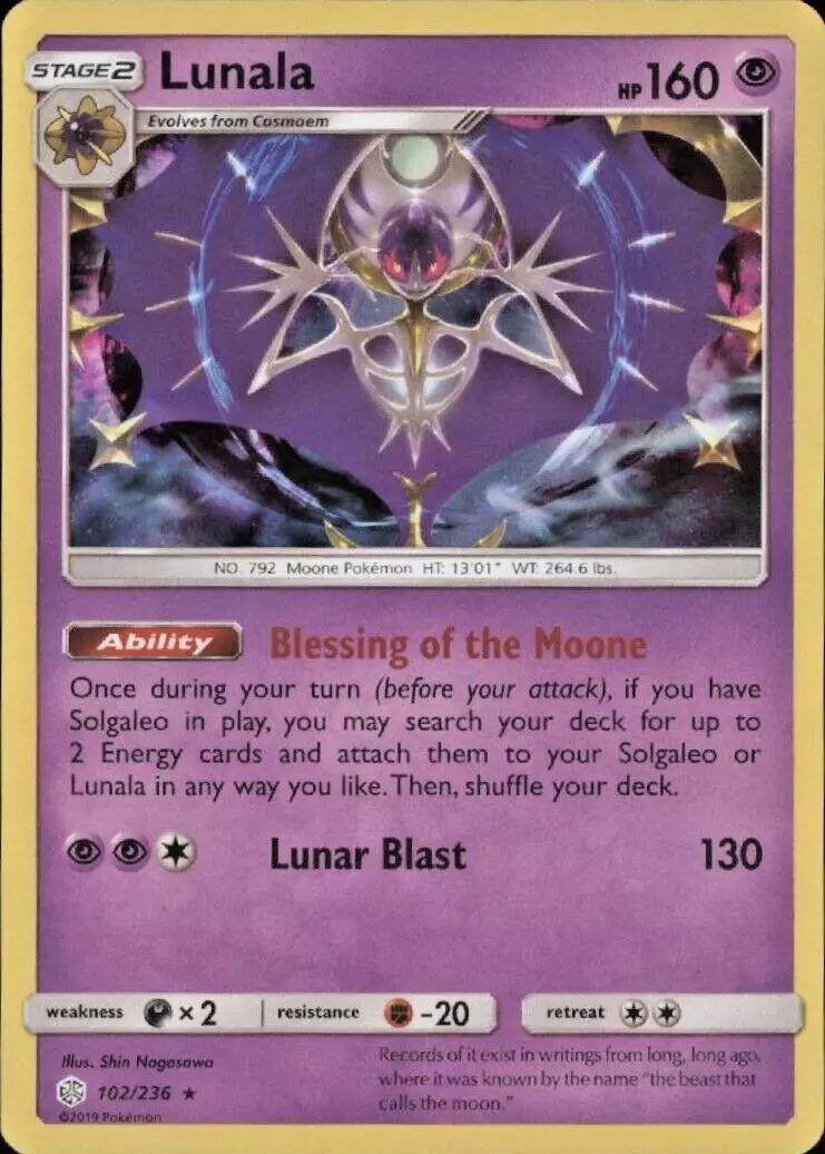 Lunala · Cosmic Eclipse (CEC) #102 ‹ PkmnCards