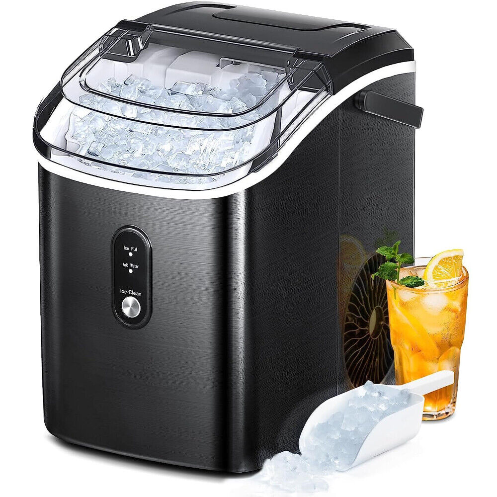 Nugget Ice Makers Countertop Soft Chewable Pellet Ice Portable 35LBS/Day