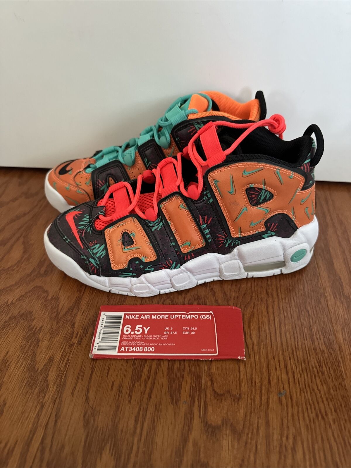 Size 6.5 (GS) - Nike Air More Uptempo Mid What The 90s for sale