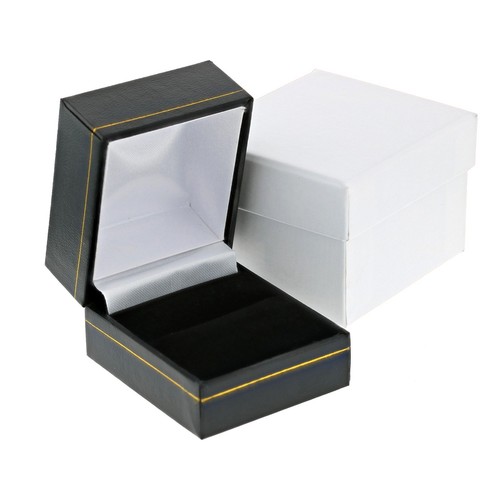 10k or 14k Real Gold White CZ Greek Design Simulated April Birthstone Mens Ring - Picture 3 of 5