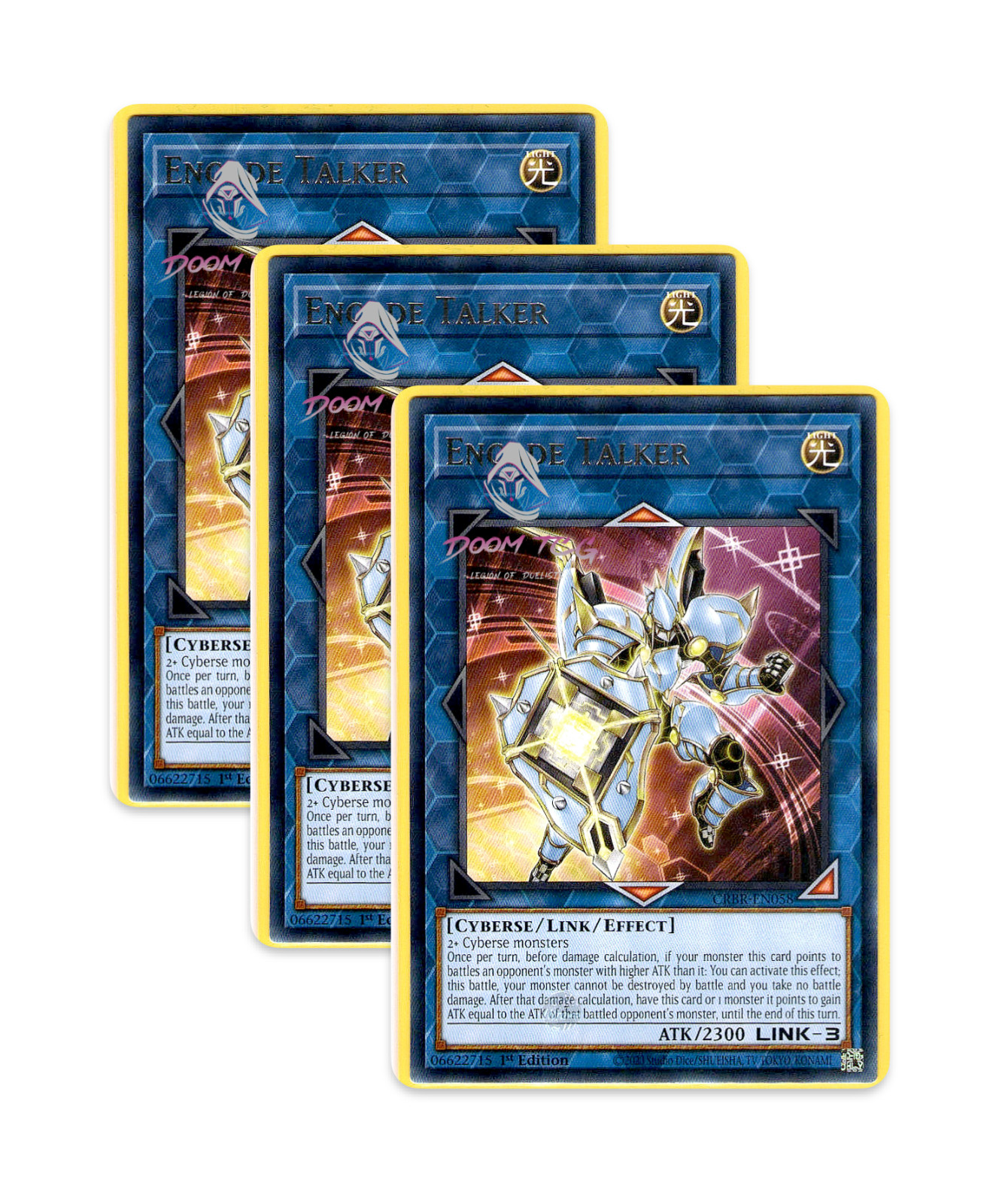 Yugioh! Encode Talker CRBR-EN058 (R) 1st Ed 3x "Cyberse/Link Monster"