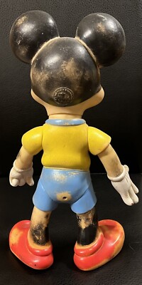 Vintage 1962 LEDRAPLASTIC ITALY Disney MICKEY MOUSE 14” Rubber