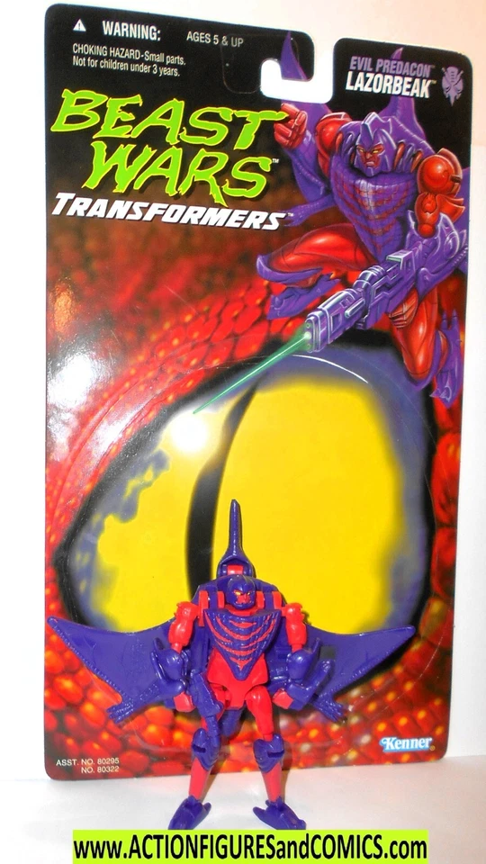 Transformers Beast Wars 1996 LASERBEAK complete FULL CARD Lazorbeak dinobot - Image 4 of 4