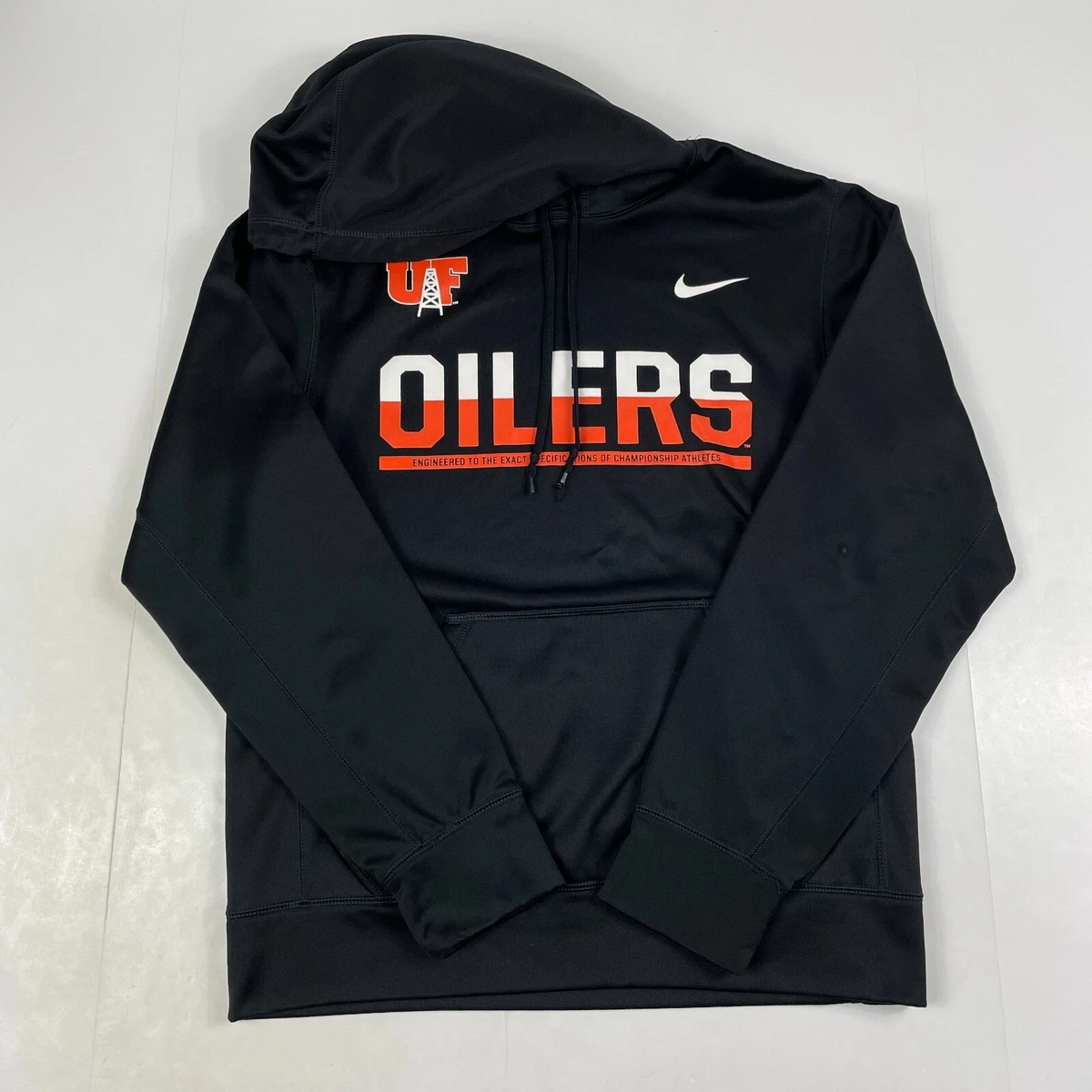 Findlay Oilers Sweatshirt Mens Small Black Nike Therma Fit Hooded