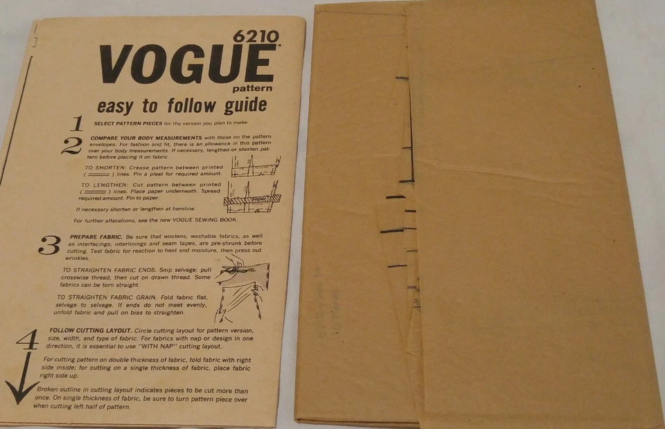 Vintage 1960s Vogue Sewing Pattern Women's SWIMSUIT SKIRT PULLOVER 6210 14 UNCUT - Image 4 of 4