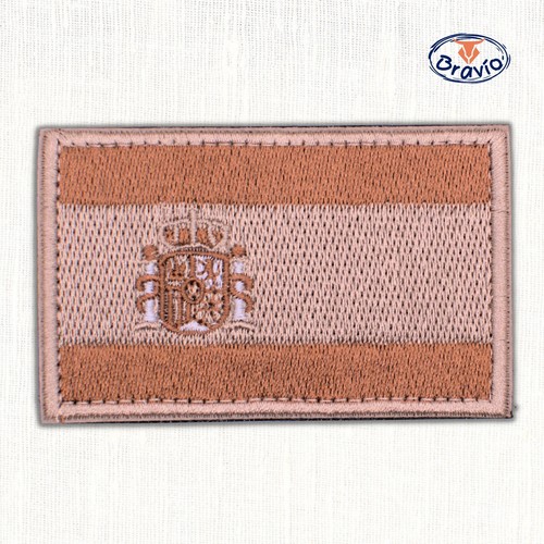Parche bordado bandera ESPAÑA EJÉRCITO ÁRIDO CAMUFLAJE - gancho&lazo 5x8cm - Imagen 6 de 9
