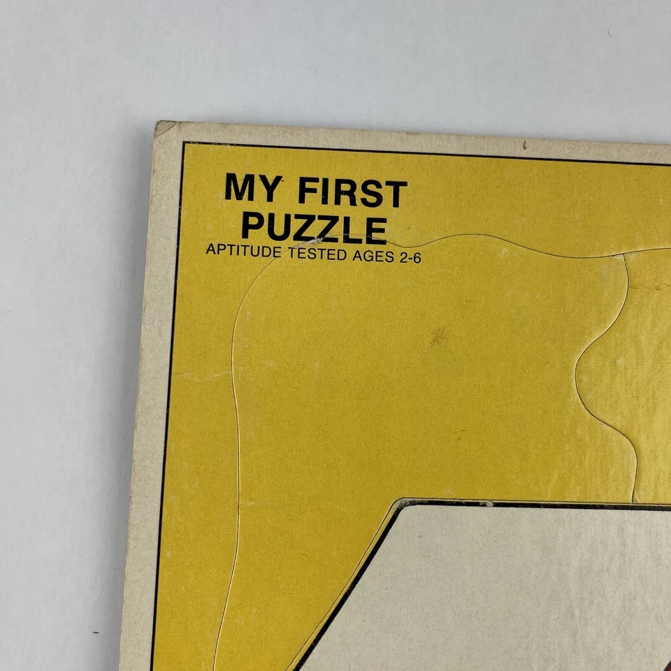 Milton Bradley Marco Bandeja Puzzle Mi Primer Puzzle 1974 Vintage Bird House Amarillo Foto 2 de 4