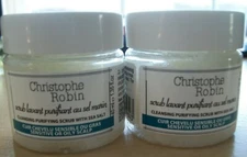 Christophe Robin Cleansing Purifying Sea Salt Scrub 40ml/1.35 fl oz Duo Lot of 2