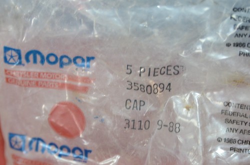 NOS 1973-78 Cuda Challenger Charger Wheel Bearing Dust Grease Cap Mopar 3580894 - Picture 5 of 9