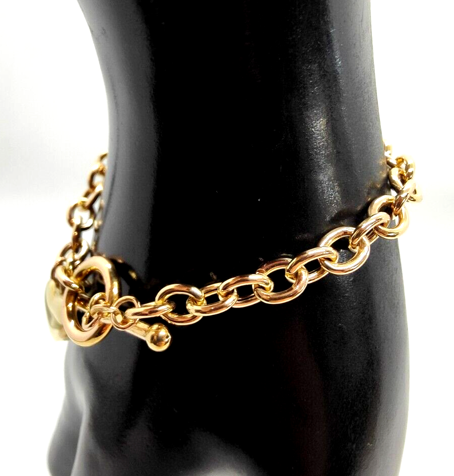 9ct Carat Gold Love Bracelet 5mm wide 19cm long classic Retro Jewellery