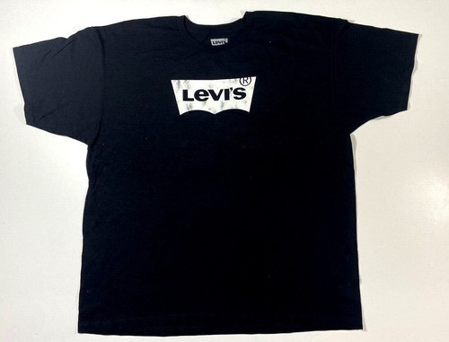Levi's T Shirt Levis Strauss Levi Strauss Vintage Style Batwing Black Cotton 3XL