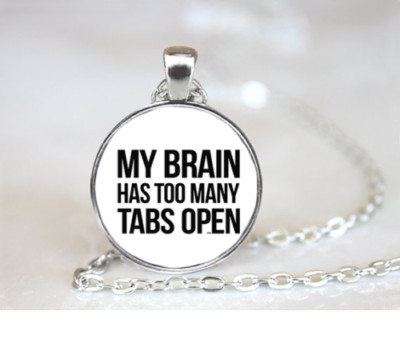COMPUTER SARCASM OFFICE FUNNY pendant sterling silver 20'' necklace words