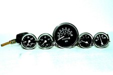 12V Willys Jeep M38 1952 Gauges Kit with Speedometer - Chrome Bezel