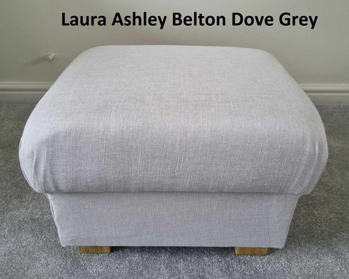 Laura Ashley Fabric Storage Footstools Pouffes Accent Belvedere Soft Truffle - Picture 74 of 79