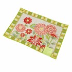 Spring Garden Floral Daisies Daisy Green Striped Single Tapestry Placemat