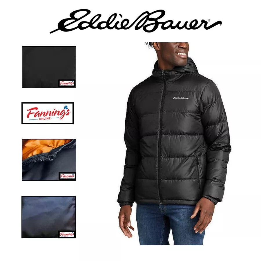 Eddie Bauer Men’s Wide Channel Hooded Down Jacket | I53