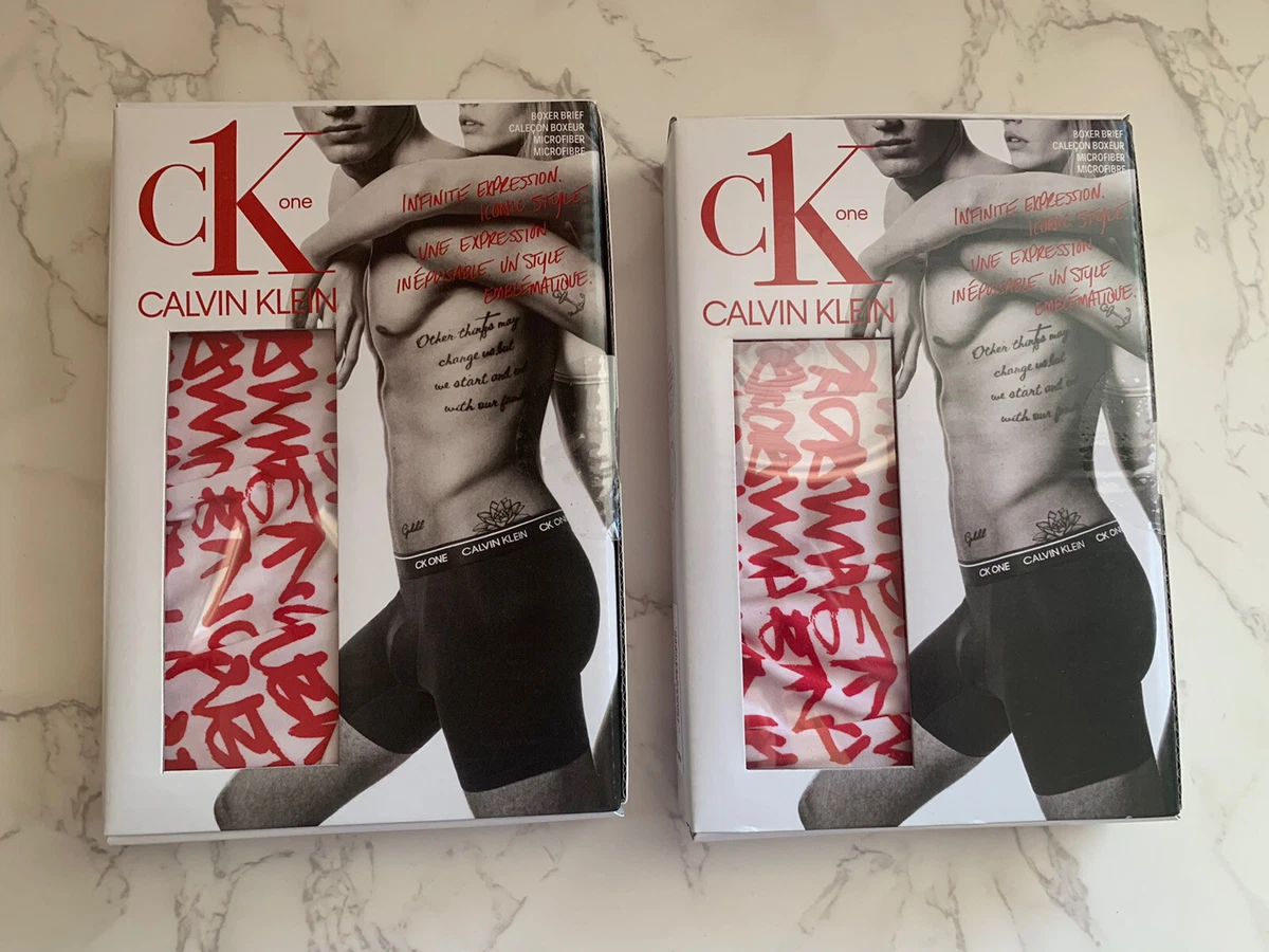 Calvin Klein Men s Underwear One Logo Red White S Boxer Brief