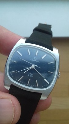 Certina CLUB 2000 01.2365 BLUE DIAL 2A VINTAGE HAND-WINDING NOS WATCH UHR MONTRE