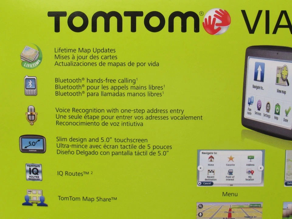 New TomTom VIA 1535M US Canada Mexico Auto In-Dash W/ Carry Case Bundle X89J - Image 3 of 4