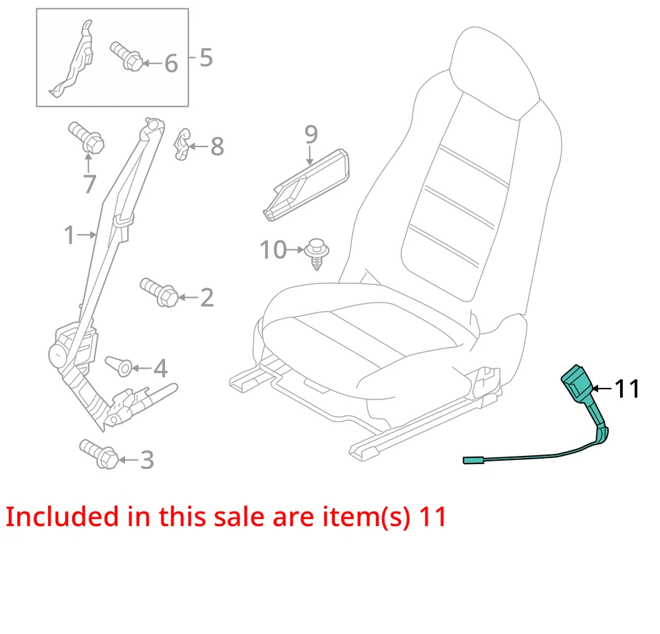 Cinturón de seguridad delantero cubo asiento hebilla conductor se adapta a 13-18 MAZDA CX-5 10250825 Foto 4 de 4