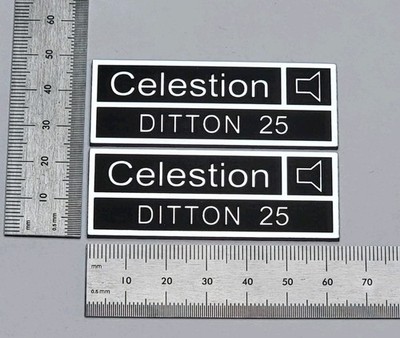 Celestion Ditton 25 Speaker Grill Badge Logo Emblem Premium Pair With Adhesive