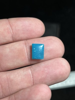Gem Silica Cab 3ct Bagdad Mine Blue Ice High Quality Gemstone (Fracture)