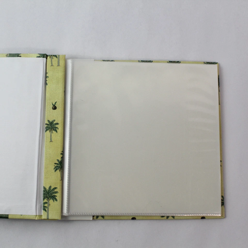 Palm Tree Safari Coconut 9.5"x9" Top Loading Scrapbook Photo Album Yellow - Image 2 of 4