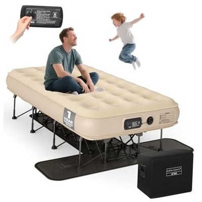 EZ Bed Self-Inflating Air Mattress with Built-in Frame, Pump and