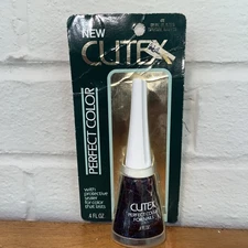 READ Vintage Cutex Perfect Color Nail Polish 01 Blue Blazes POLISH DRY