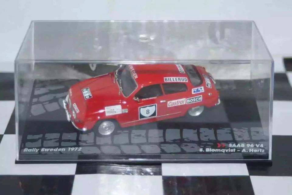 Atlas Ixo based Saab 96 V4 Rally Sweden 1972 #8 S.Blomqvist 1/43 - Image 3 of 4