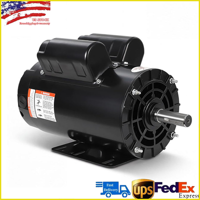 #ad 5HP SPL Air Compressor Electric Motor 17.6Amps 56 Frame 3450RPM 5 8“ Keyed Shaft $129.86