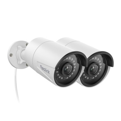 Reolink 2pcs RLC-510A 5MP PoE IP Camera Outdoor Night Vision Audio Recording