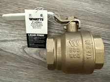 WATTS 2" Brass Ball Valve Full Port, 600WOG 150WSP Lead Free LFFBV-4