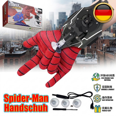 Neu Spider-Man Web Shooter Spinnennetz Waffe Drehbarer Sender Bis Zu 3 M Version