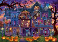 Monster House Party 100 Piece XXL Jigsaw Puzzle for Kids - Every Piece is Unique