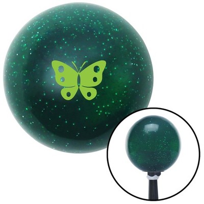 Green Classic Butterfly Green Metal Flake Shift Knob w/ M16x1.5 Insert Shifter