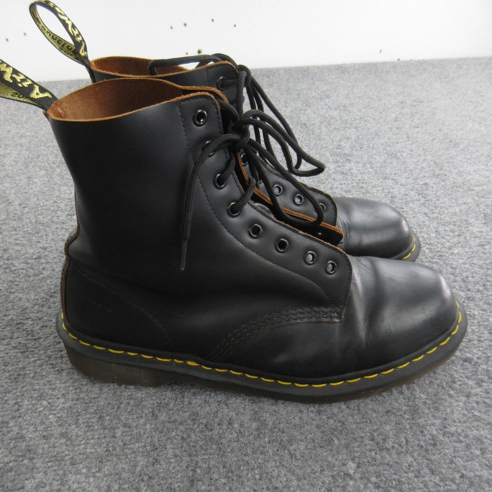 Botas Dr. Martens 1460 para Hombre Talla 11 Negras 8 Ojos Combate Con Cordones Cuero Inglaterra Foto 3 de 4