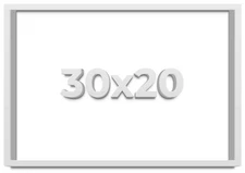 30x20 Shadow Box Frame White | 1 Inches Deep Real Wood Contemporary Shadowbox Di