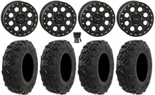 System 3 SB-7 15" Wheels Bk (5+2) 30" Harvester Tires Can-Am Defender