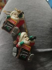 VINTAGE MINI 2 COCA COLA & SANTA CHRISTMAS ORNAMENTS 1993