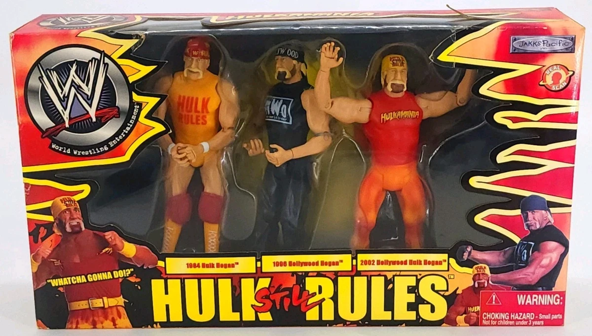 Jakks WWE WWF Hulk Still Rules Figure Set 1984, 1996 & 2002