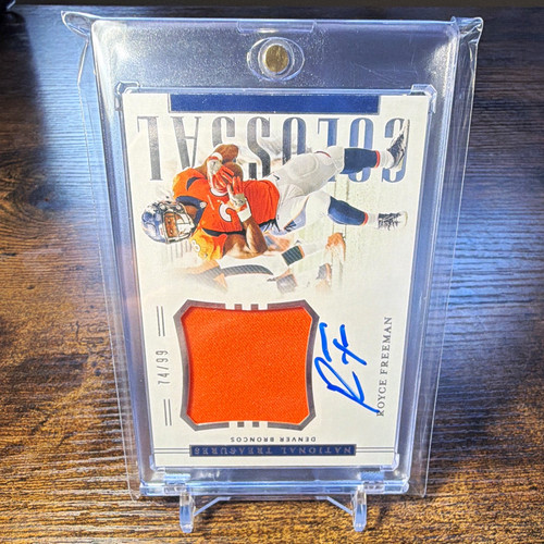 Royce Freeman 2018 National Treasures Rookie Colossal Signatures card