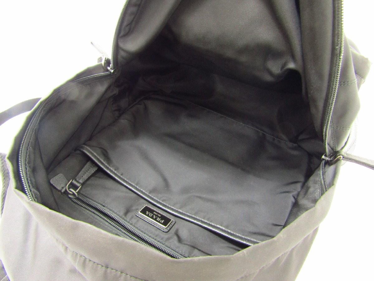 PRADA Saffiano Leather Quilted Nylon Rucksack Triangle Logo Bag A4 SB5365 from j thumbnail 4
