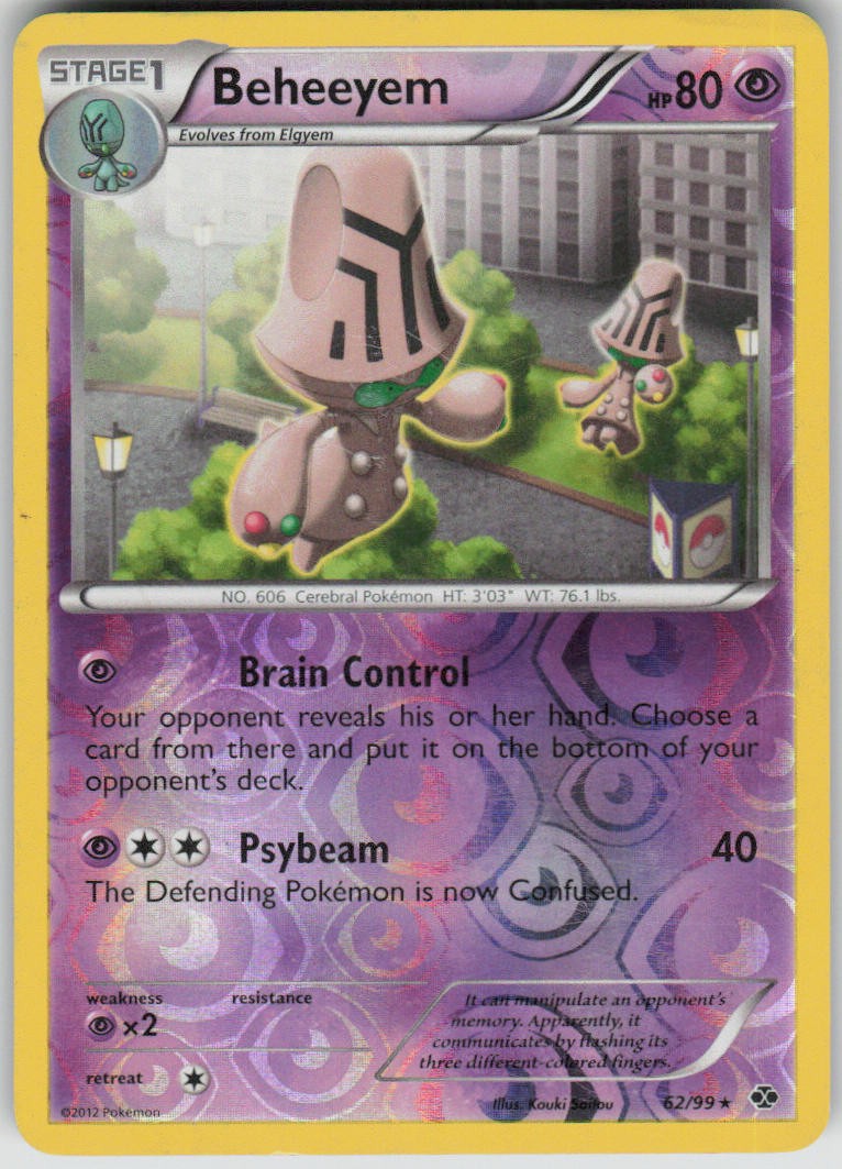 Pokemon Beheeyem Rare Next Destinies 62/99 LP