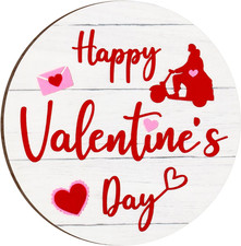 Valentine' S Day Decor Door Sign 3D Wooden Welcome Sign Happy Valentines Day Han
